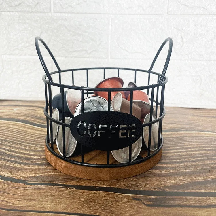 Casual Classical Solid Color Iron Coffee Basket