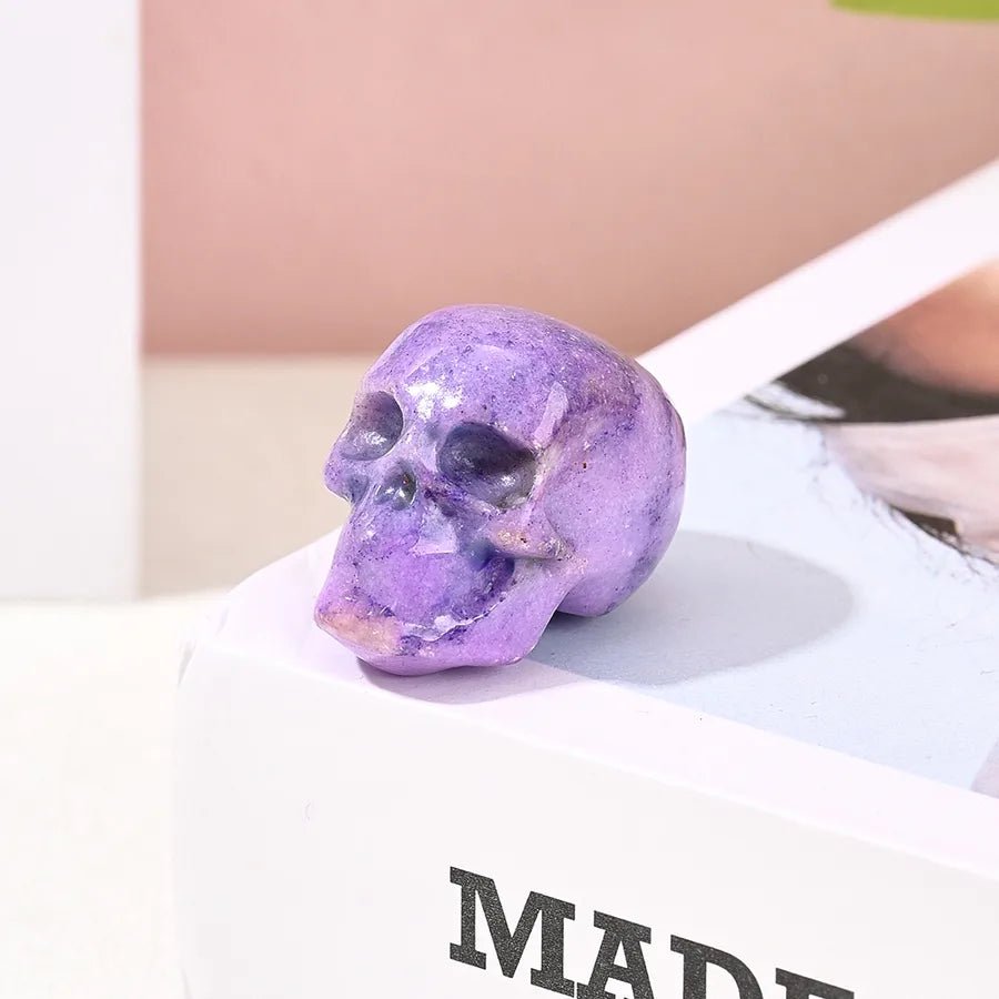Halloween Elegant Handmade Simple Style Skull natural stone Ornaments Artificial Decorations