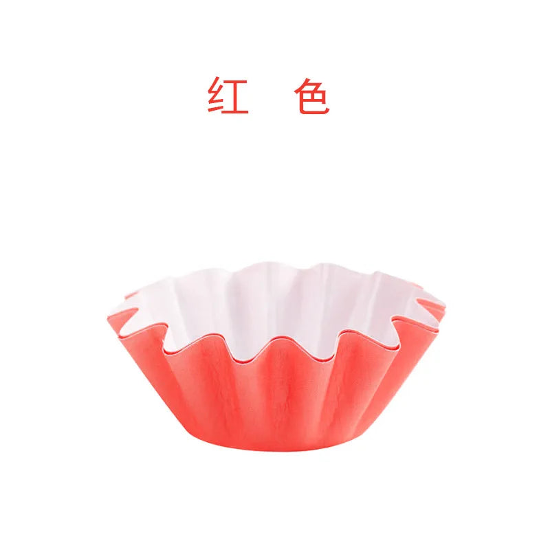 simple style solid color paper cake cups