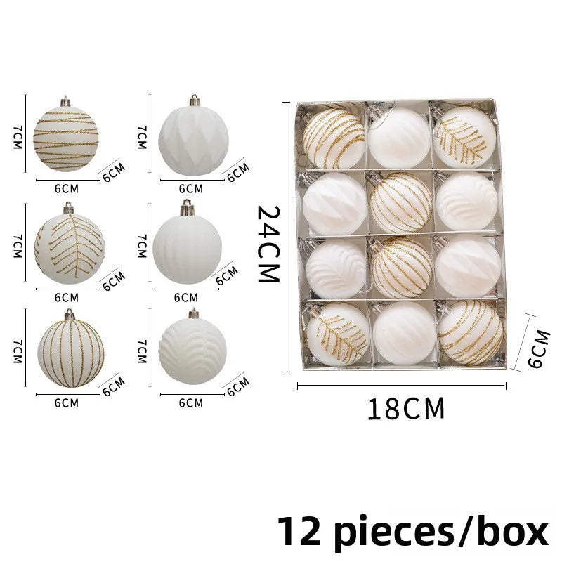 Festive Christmas Tree Decoration 6cm Velvet Finish Christmas Balls Party Decorations Festive Atmosphere Creation Christmas Theme