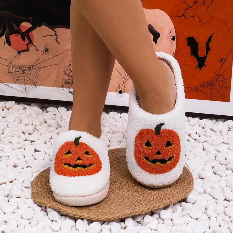 Casual Unisex Pumpkin Round Toe cotton shoes