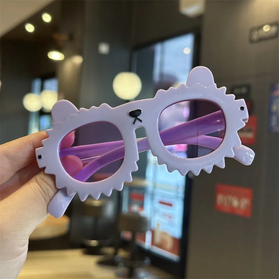 Little Bear Color Lens Children's Funny Sunglasses Cute Cartoon Kitten Sunglasses Anti-Uv Baby Glasses