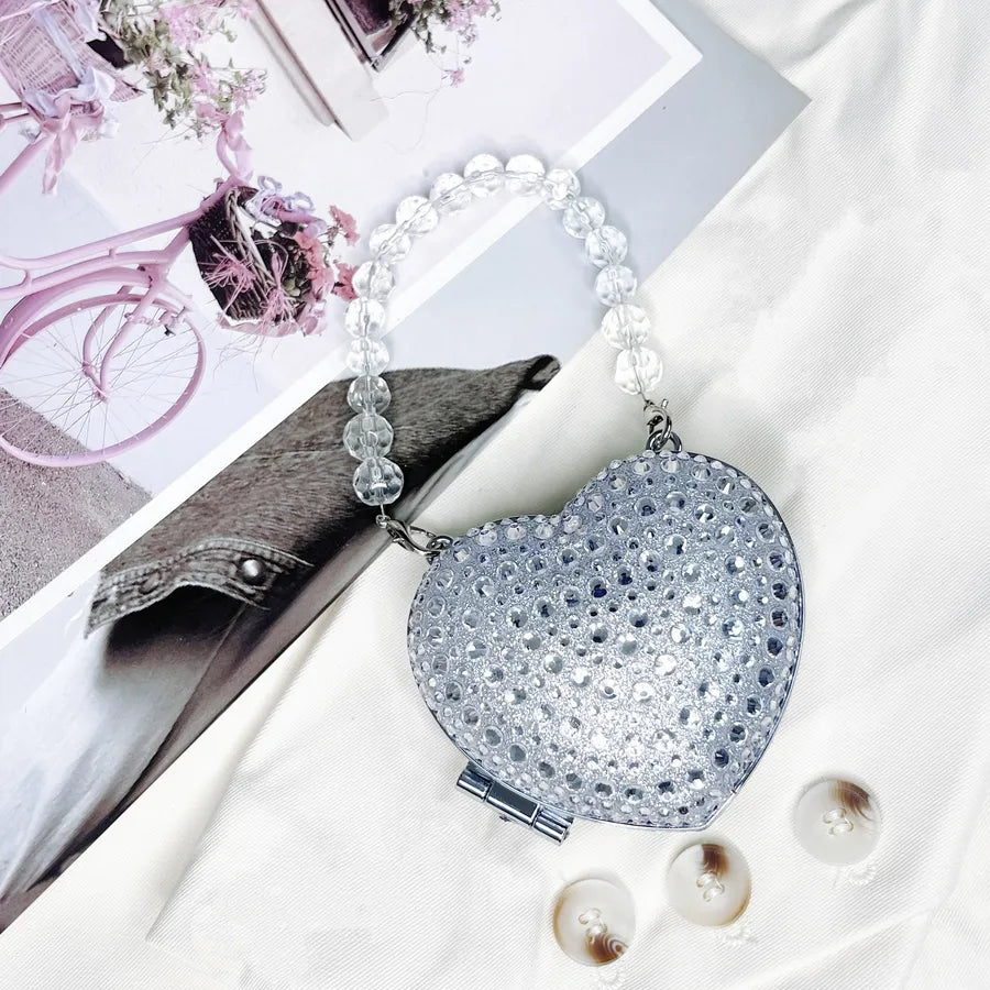 Women's Mini Acrylic Heart Shape Streetwear Heart-shaped Magnetic Buckle Shoulder Bag Handbag