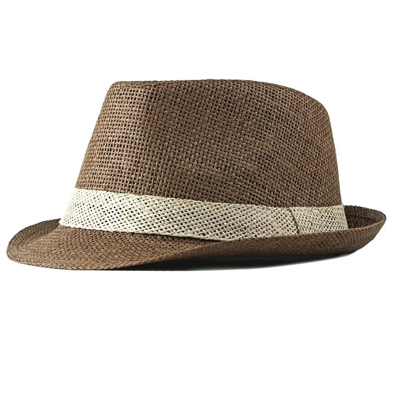women's simple style classic style color block crimping sun hat