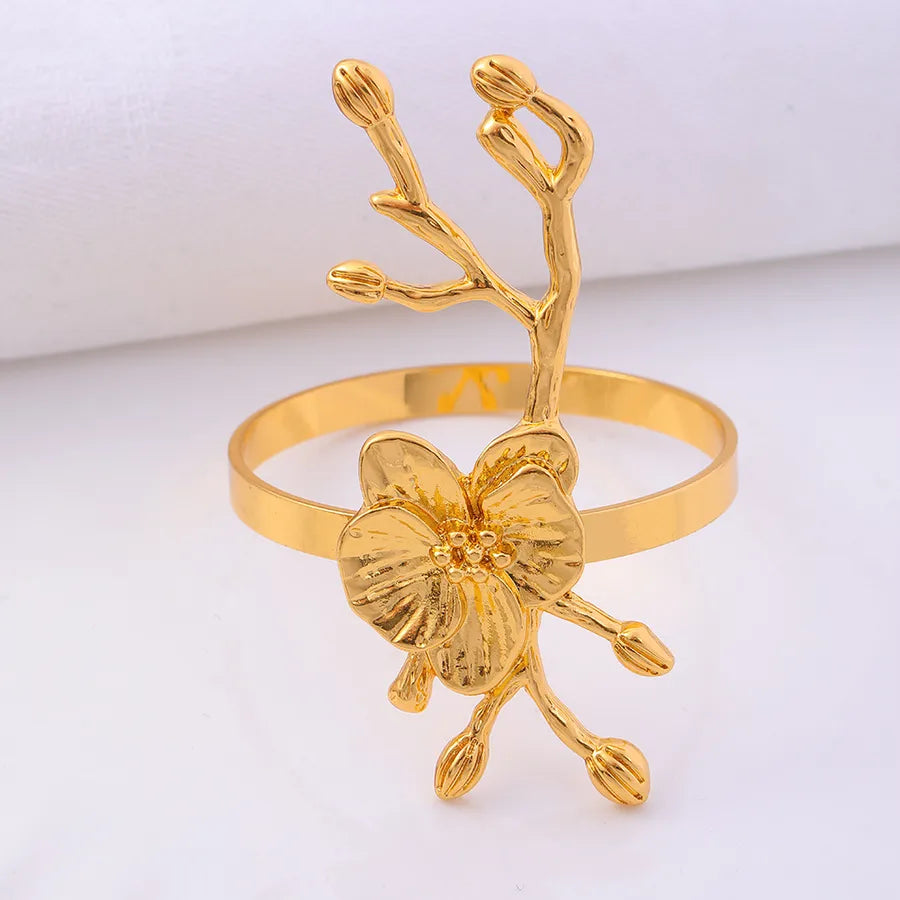 Elegant Plum Blossom Alloy Napkin ring 1 Piece