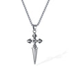 Rock Punk Cross 304 Stainless Steel Men's Pendant Necklace Men Pendant Necklaces