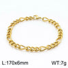 Simple Style Solid Color Stainless Steel Plating 18K Gold Plated Men's Bracelets