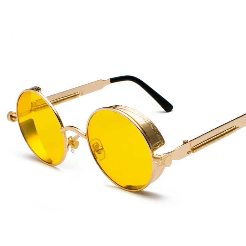 hip-hop punk streetwear round pc round frame full frame men's sunglasses