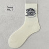 socks men's mid-calf socks spring and summer thin cotton socks long breathable sweat-absorbent retro men's sports autumn and winter