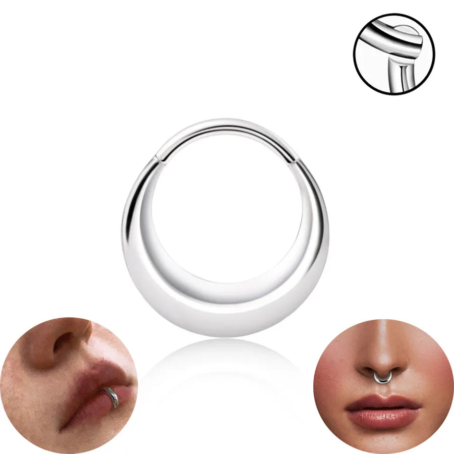 1 Piece Nose Rings & Studs Simple Style Solid Color 304 Stainless Steel