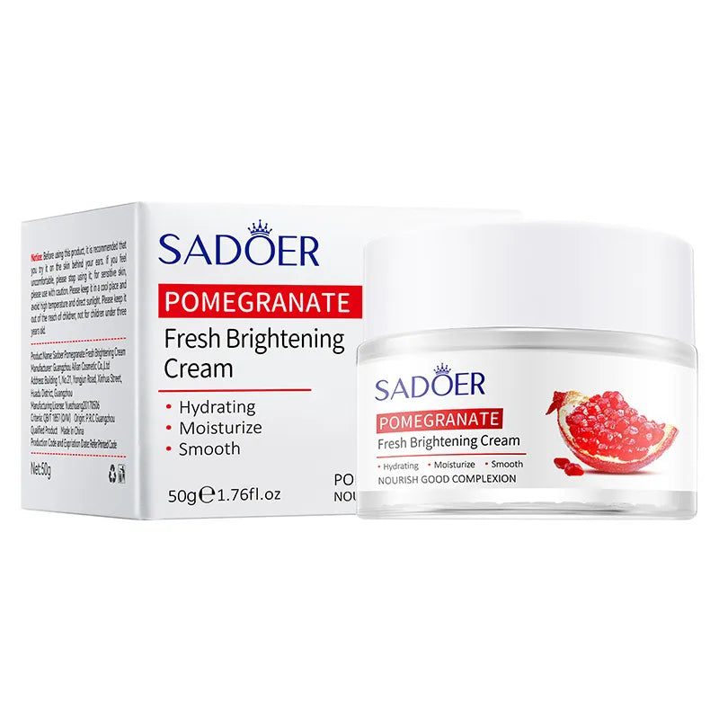 All English packaging SADOER red pomegranate fresh beauty six-piece moisturizing facial skin care series