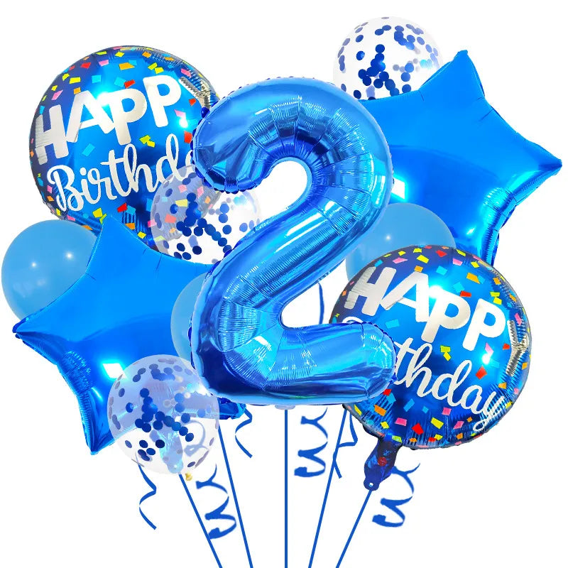 Birthday IG Style Letter Number Star Aluminum Film Party Festival Balloons