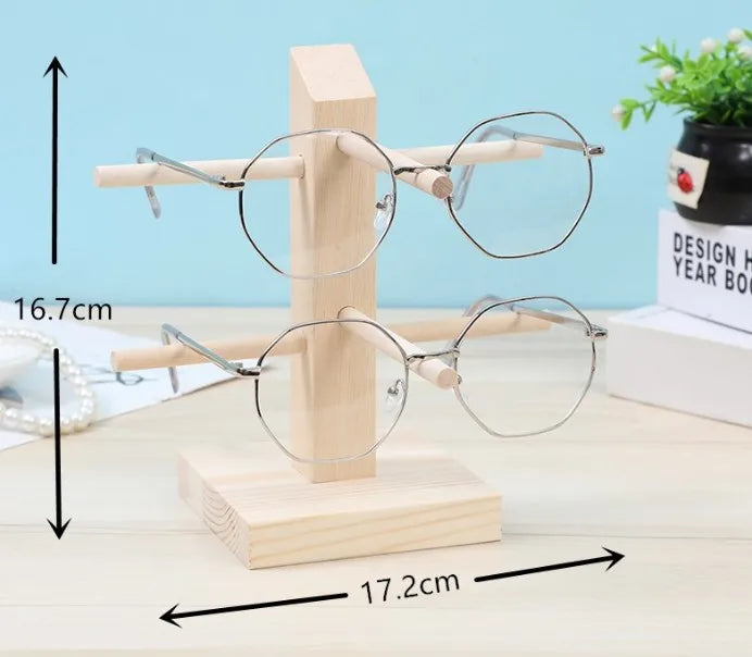 simple style geometric solid wood jewelry display