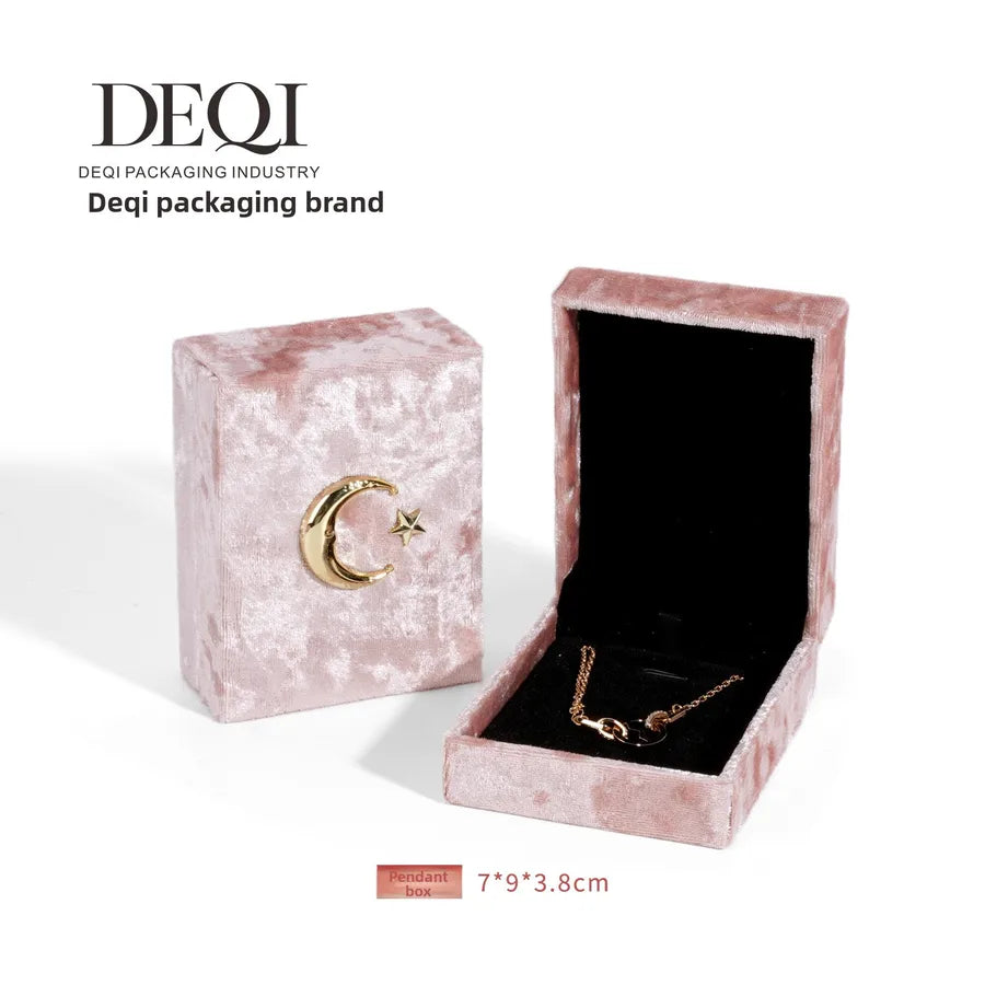 1 Piece Flannel Elegant Simple Style Daily Date Solid Color Jewelry Boxes
