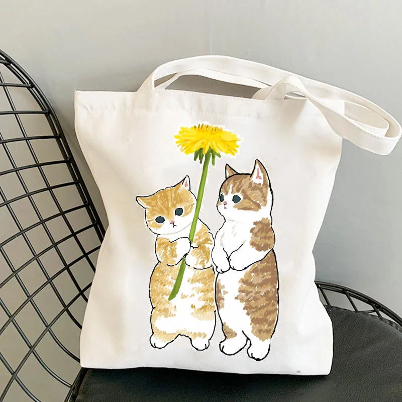 women's cute cat shopping bags