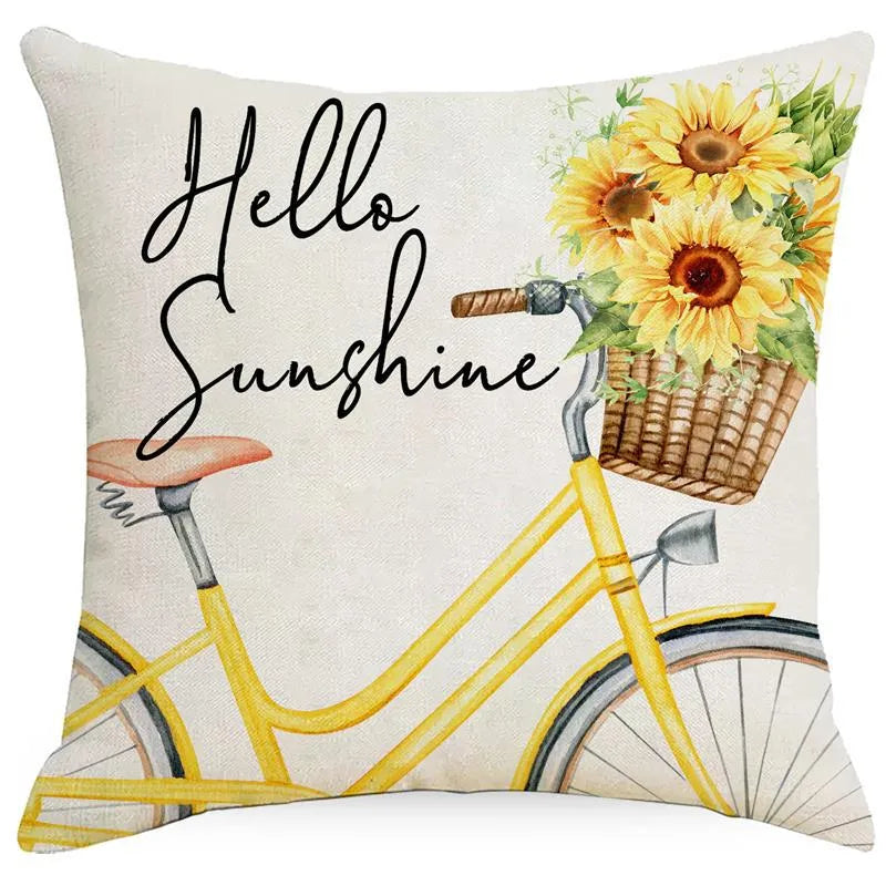 simple style classic style commute color block linen pillow cases