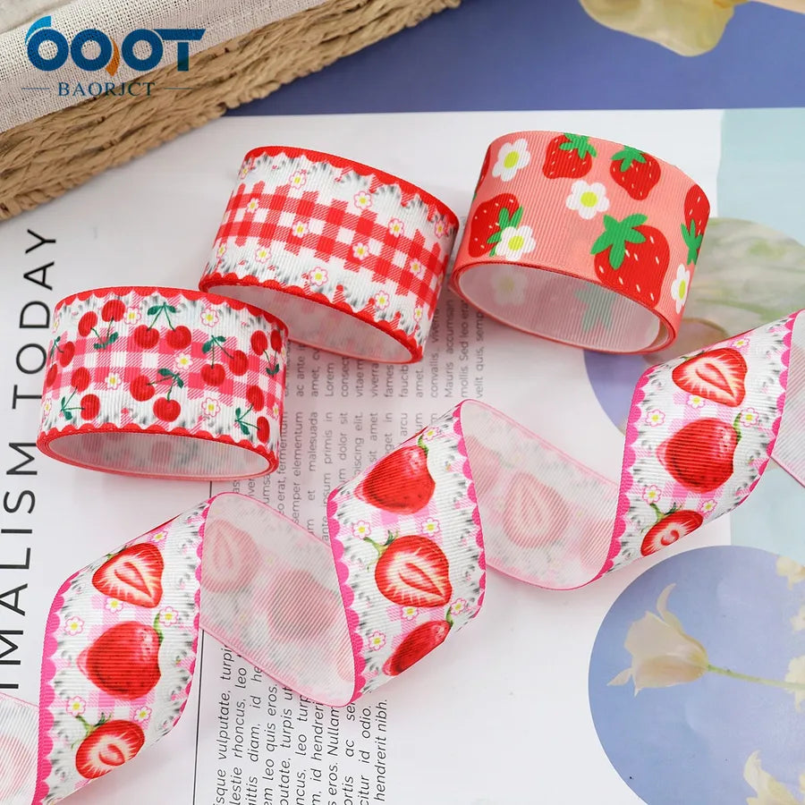 Casual Elegant Simple Style Flower Strawberry Polyester Wedding Banquet Birthday Party Supplies Gift Wrapping Supplies 1 Roll