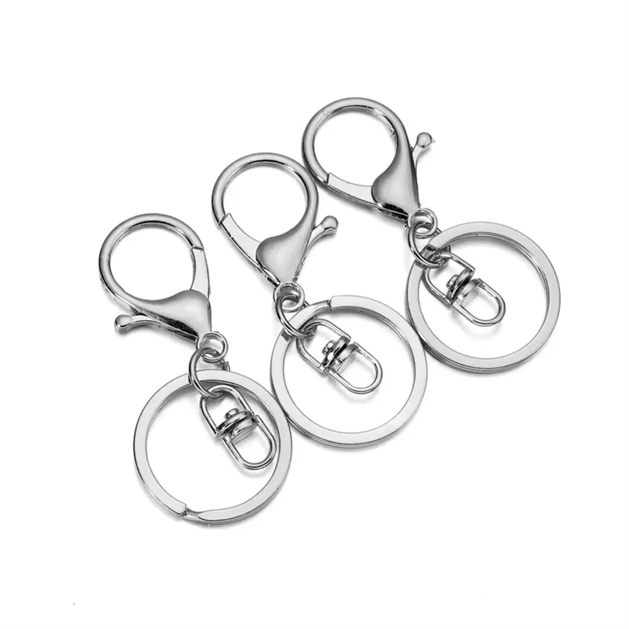 5 PCS/Package 30*65mm Alloy Solid Color Polished Jewelry Buckle Lobster Clasp Keychain Jewelry Accessories
