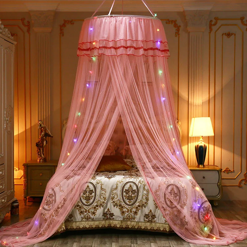 Dome Ceiling Mosquito Net Floor Princess Mosquito Net Round Top Suction Lady Single and Double Mosquito Net Wholesale Available