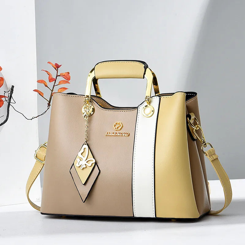 women's large all seasons pu leather classic style handbag