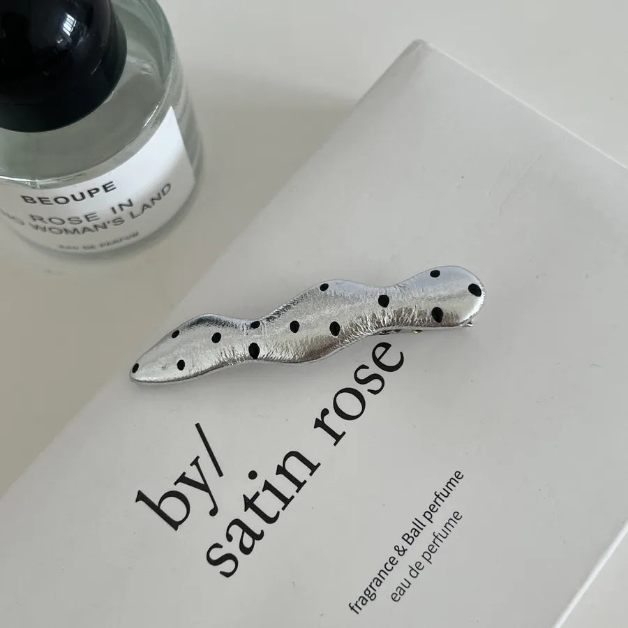 IG Style Elegant Cute Women's Polka Dots Pu Leather Alloy Hair Clip