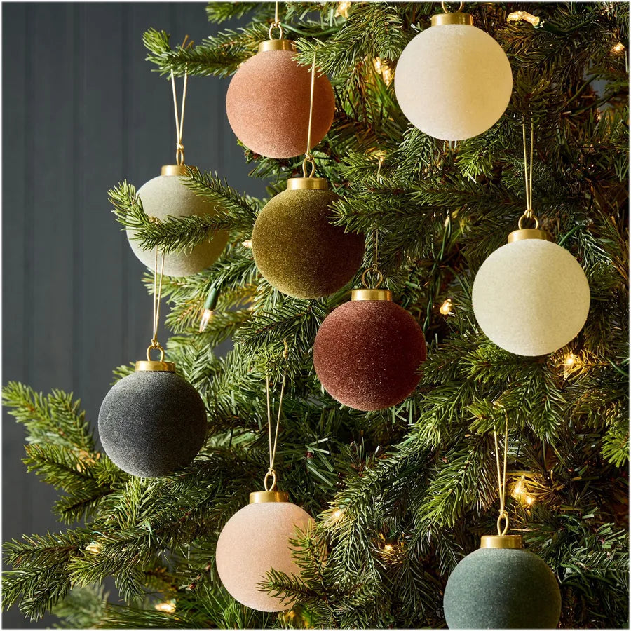 Christmas Velvet Ball Set New 8cm Flocking Swan Velvet Christmas Tree Decoration Plush Ornament European Style Christmas Decor