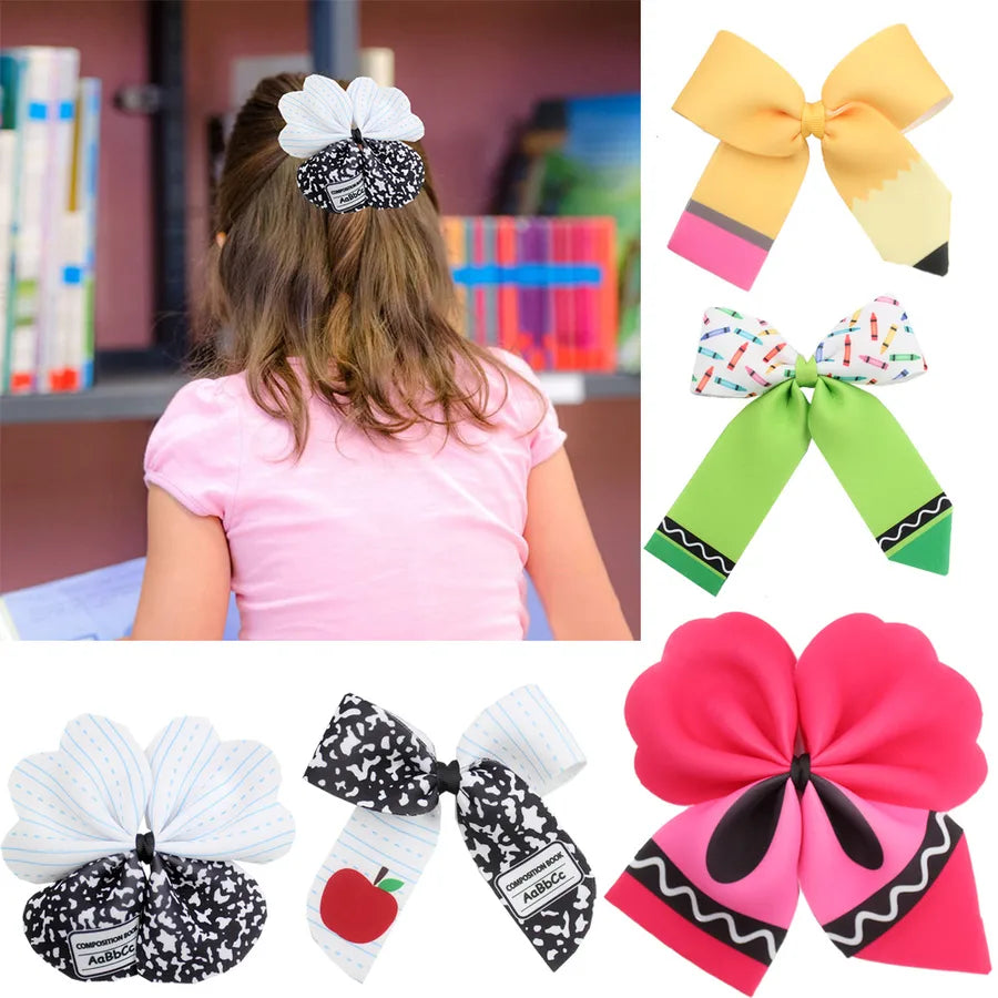 Back-To-School Season Kidsren's Hair Accessories, Creative Pencil Hairpins, Preppy Style Dopamine Jewelry, New Products for Back-To-School Season, High-End
