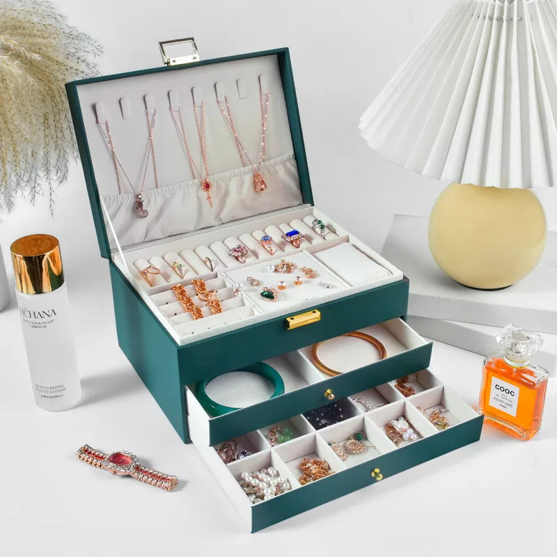 1 Piece PU Simple Style Indoor Daily Solid Color Jewelry Boxes