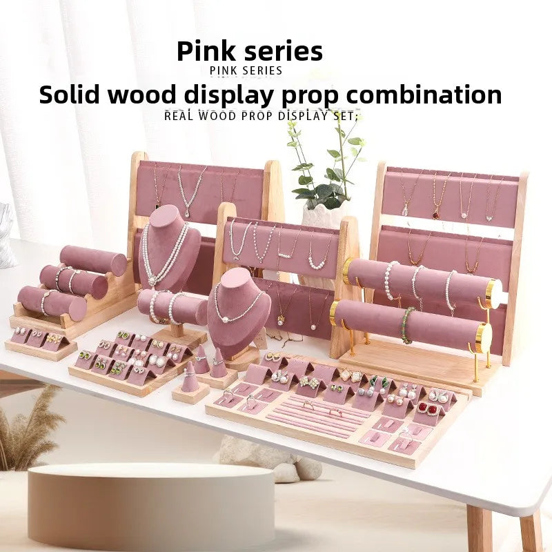 Jewelry Counter Jewelry Display Shelf, Bracelet Ring Ring Display Plate, Necklace Display Stand Set of Ornaments Jewelry Display Shelf