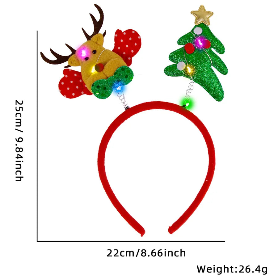 Christmas Cartoon Style Cute Bow Knot Antlers Plastic Party Festival headband