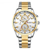 CURREN Carian 8445 men's steel belt business six-pin chronograph quartz watch calendar small three-pin watch