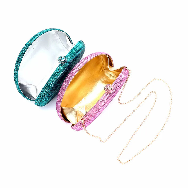 Evening bag   ladies evening bag party wedding export Diamond Crystal rhinavian bag  style