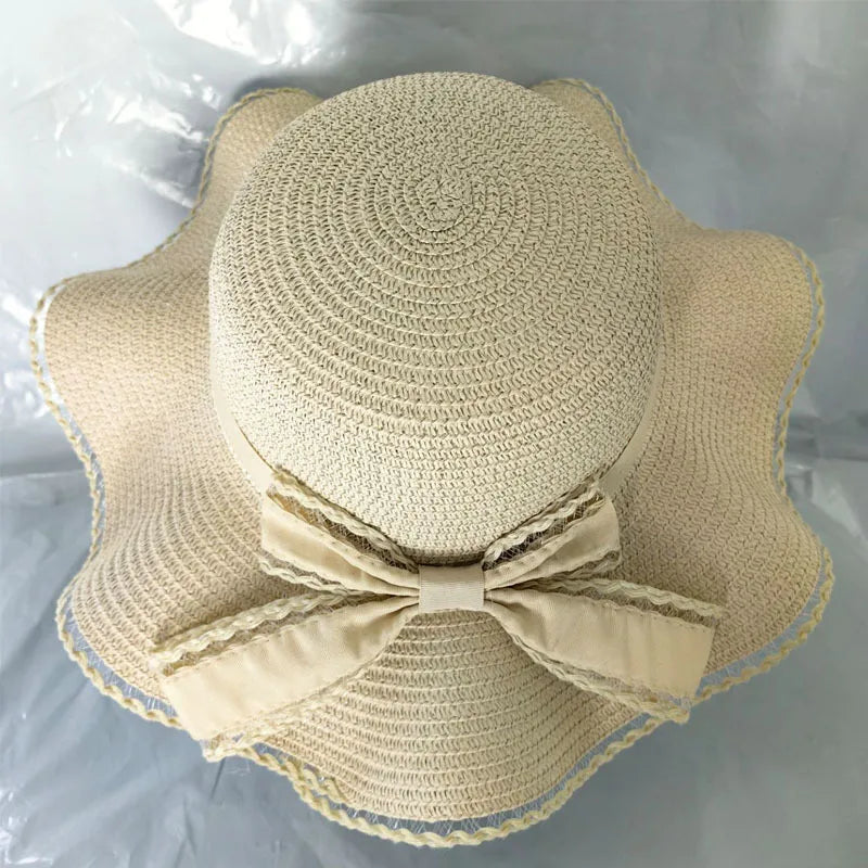 Women's Basic Simple Style Solid Color Big Eaves Straw Hat