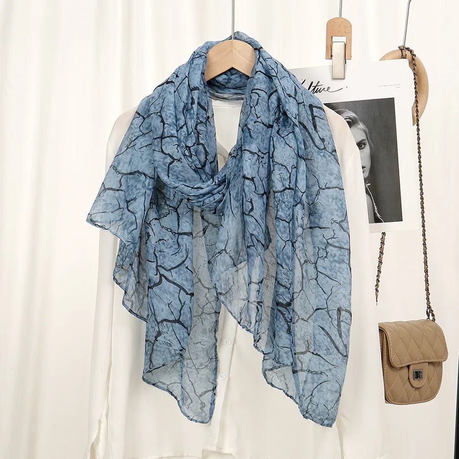 Women's Simple Style Color Block Voile Scarf
