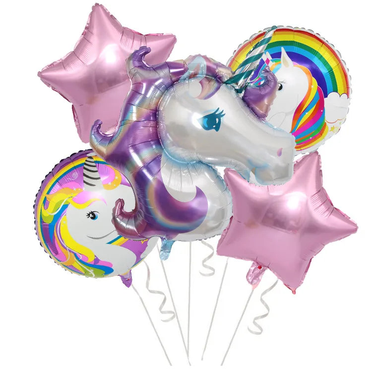 cute rainbow star  aluminum film home party carnival balloons