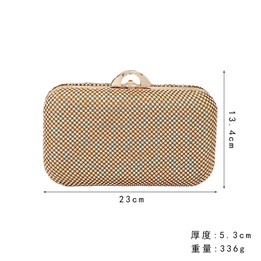 Creative diamond-encrusted small square bag diamond-encrusted dinner bag versatile trendy ladies handbag banquet party clutch bag wholesale