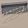 New Natural Baroque Shape Pearl Necklace Hollow Core Freeform Freshwater 8 Letter Fashionable Sweater Chain Original Design