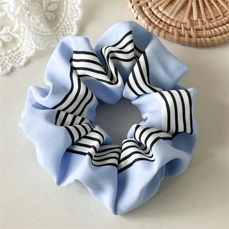 Elegant Sweet Women's Stripe Cloth Hair Tie