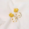 Live broadcast  natural pearl earrings high-grade earrings s925 silver needle women's design natural freshwater real pearl