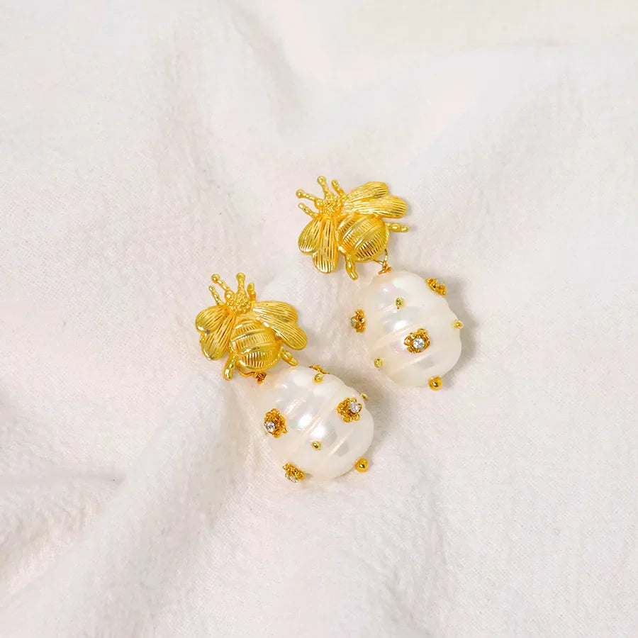 Live broadcast  natural pearl earrings high-grade earrings s925 silver needle women's design natural freshwater real pearl