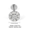 1 Piece Lip Rings Classic Style Solid Color 304 Stainless Steel 316 Stainless Steel  Polishing Inlay Zircon Lip Rings