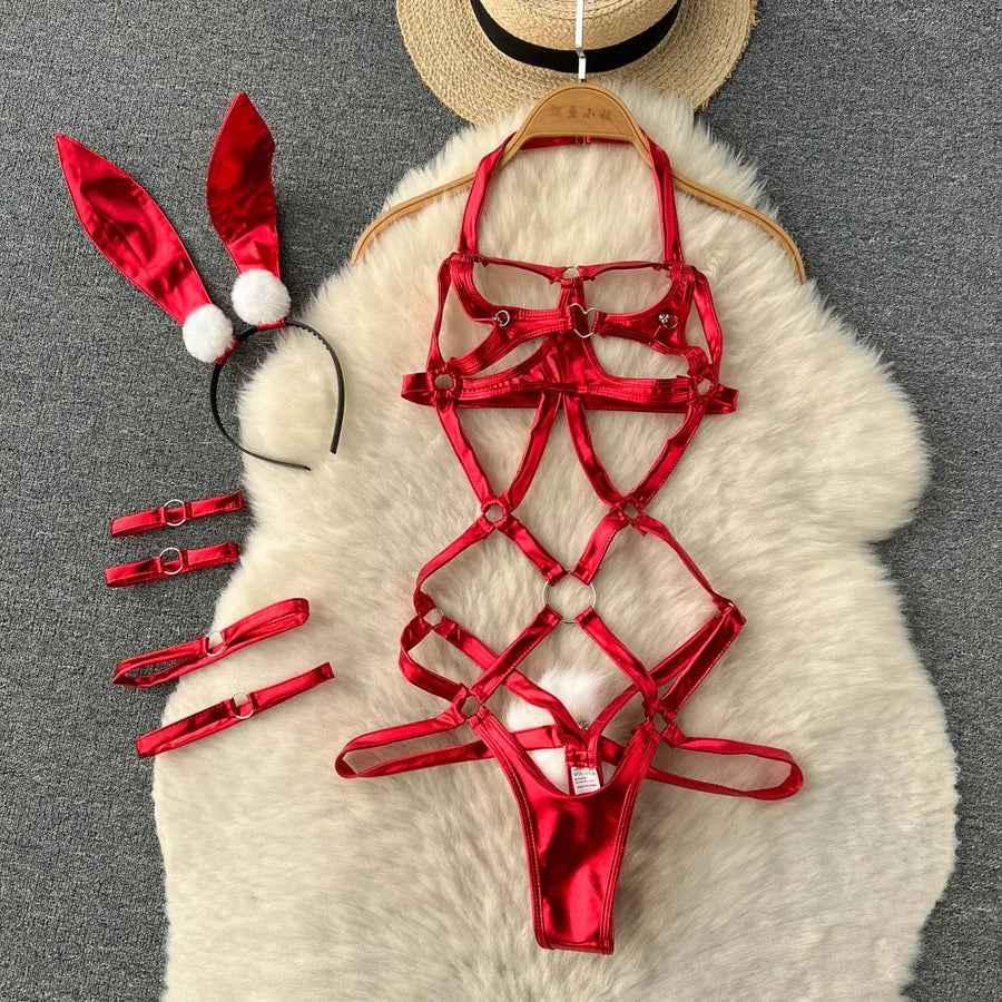 solid color wireless bra strapped busty sexy soft straps bowknot see-through sexy lingerie