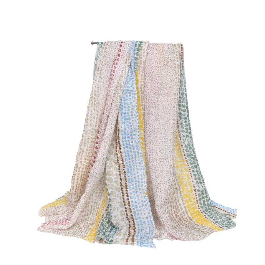 Women's Vacation Classic Style Color Block Satin Scarf