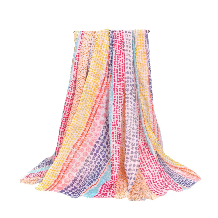 Women's Vacation Classic Style Color Block Satin Scarf