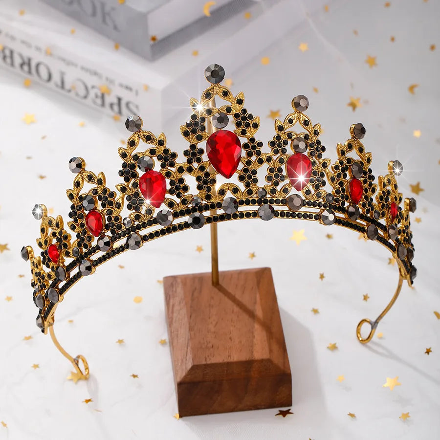 Fashion Women'S Crown Alloy Inlay Rhinestones Crown