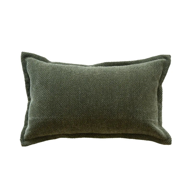 Nordic Style Embroidered Floral Cushion Covers Hotel Sofa Living Room Bedroom Headboard Pillowcases Pure Color Plant Floral