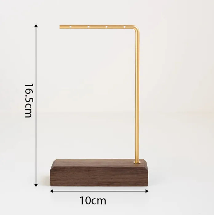 Premium Walnut Wood Board Jewelry Necklace Display Stand Shop Window Pendant Earring Stall Props Antique Style Fashion Accessory