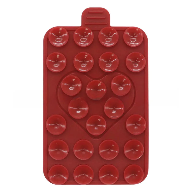 Suitable for mobile phone holder double-sided silicone suction cup mobile phone case holder multi-functional two-color love suction cup holder