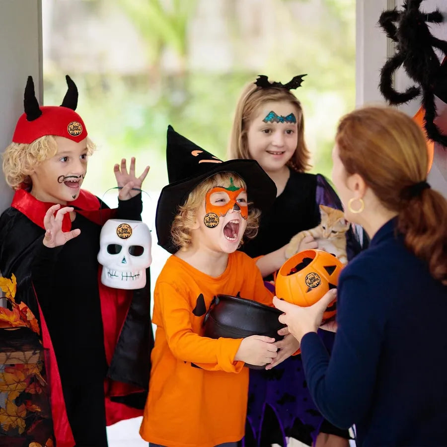 500 Pieces Halloween Festival Celebration Skeleton Non-drying Adhesive Stickers Labels Sealing Stickers Cardstock Material