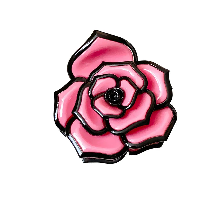 Fashionable Floral Hair Clip Simple Elegant Versatile Sweet Personality Hair Accessories For Women Acrylic Material Creamy Style